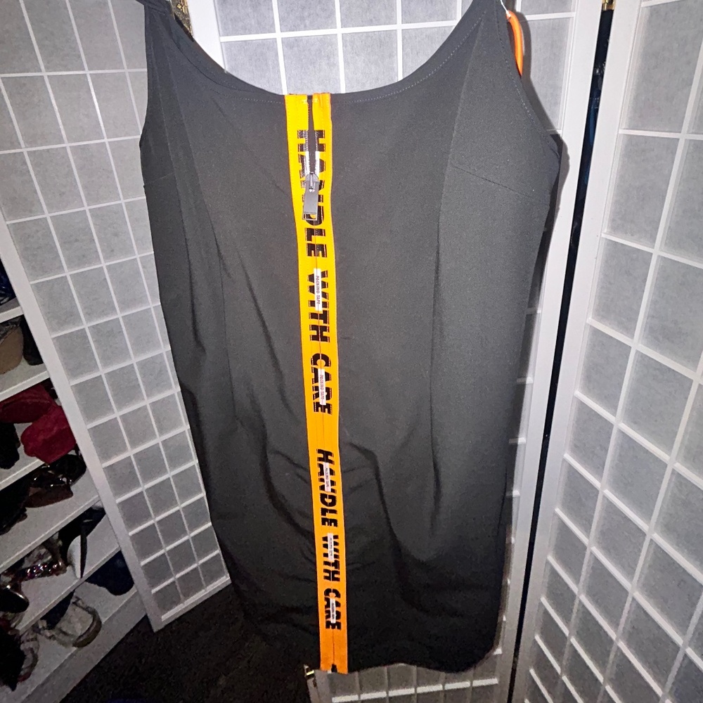 Heron Preston “Handle With Care” Strap Detail Dress